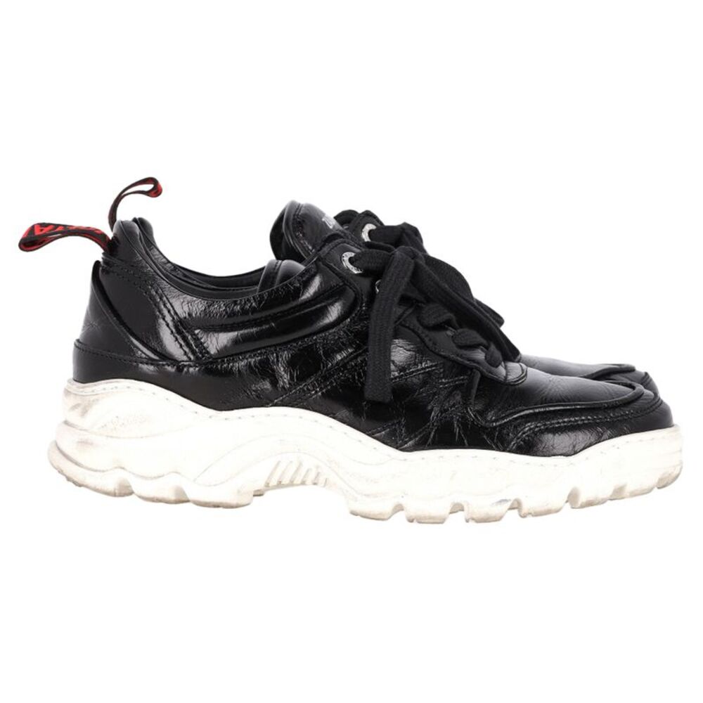 Zadig & Voltaire  Blaze Crush Sneakers in Black Cow Leather